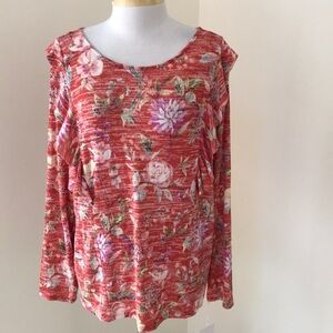 New! Lauren Conrad XL sunshine revival floral ruffled top.